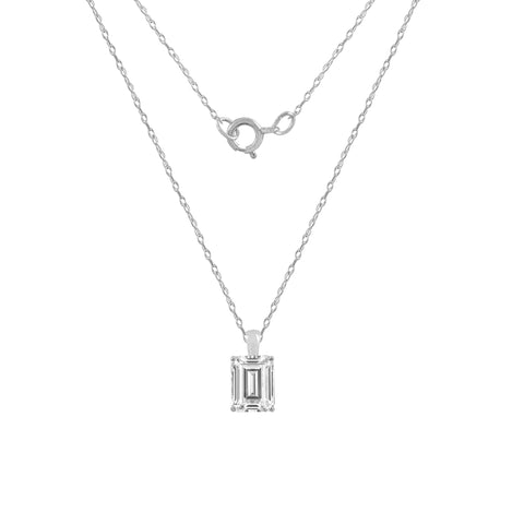 14K Solid Gold Solitaire Necklace