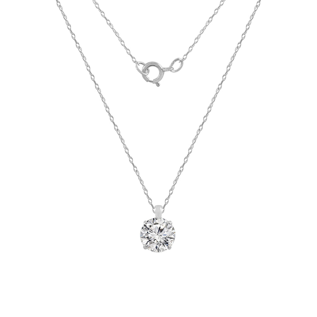 10K Solid Gold Solitaire Necklace