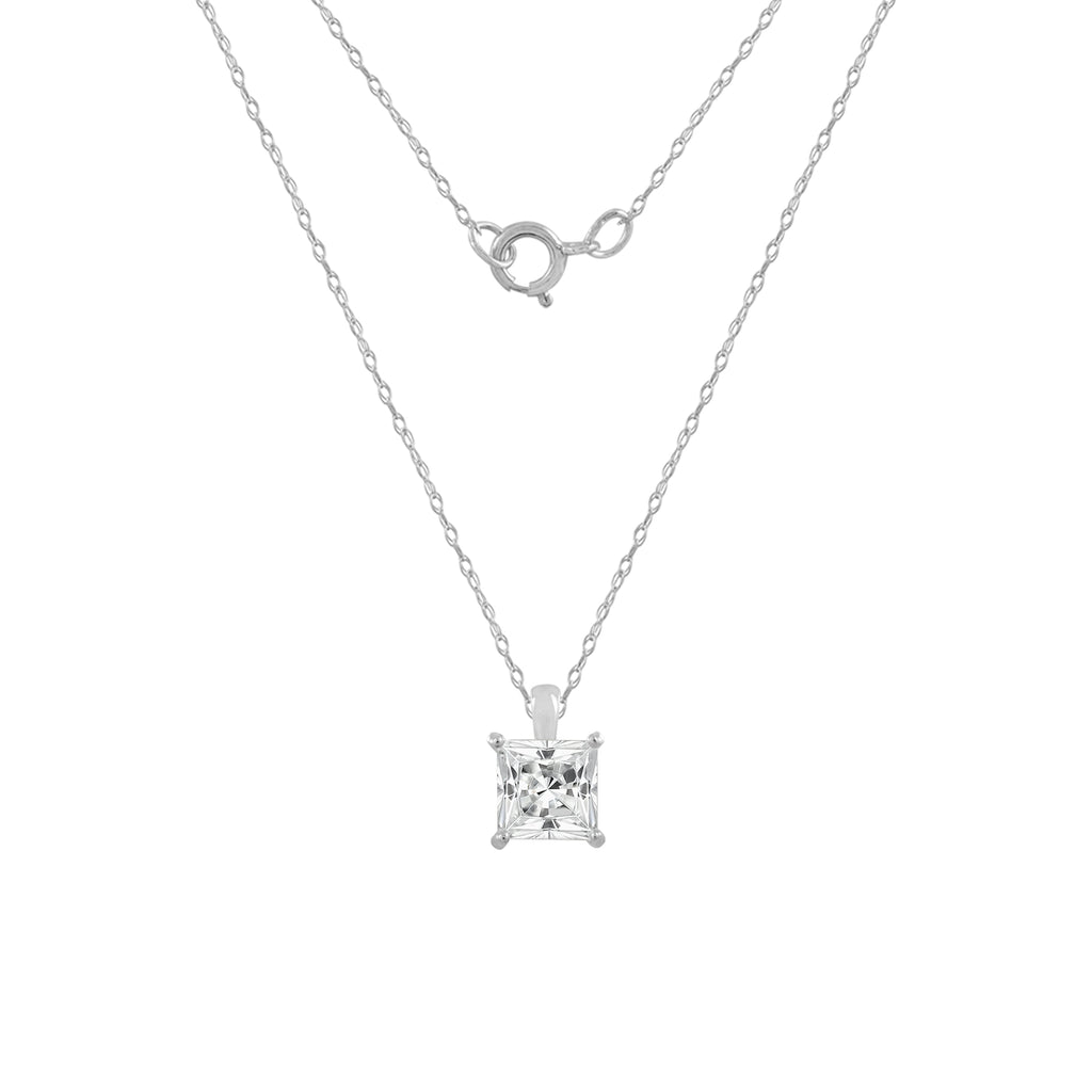 10K Solid Gold Solitaire Necklace