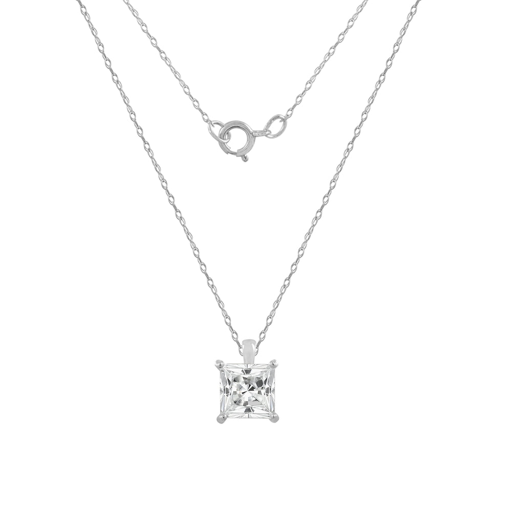 10K Solid Gold Solitaire Necklace