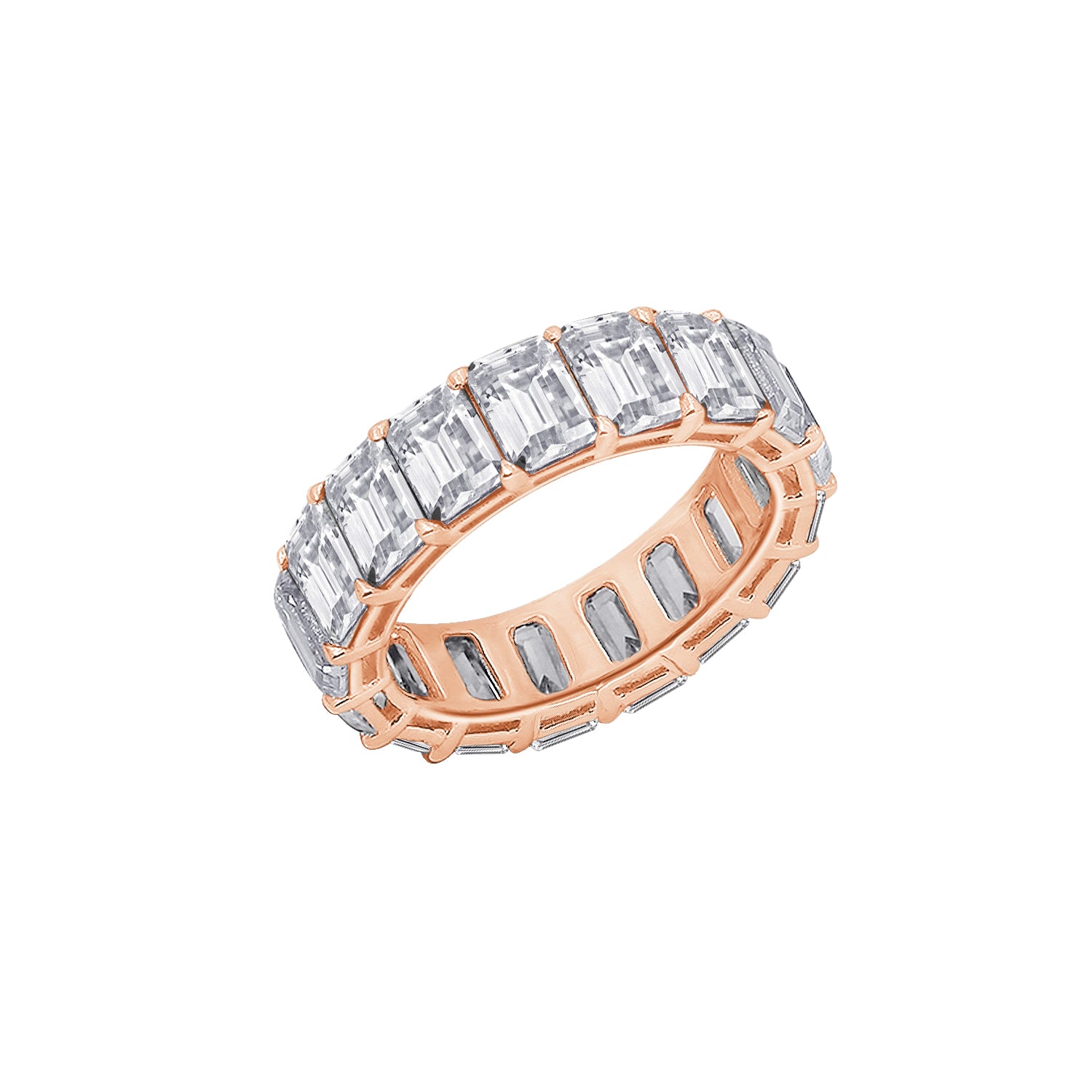 Eternity ring emerald on sale diamond