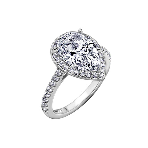Pear Cut Halo Ring