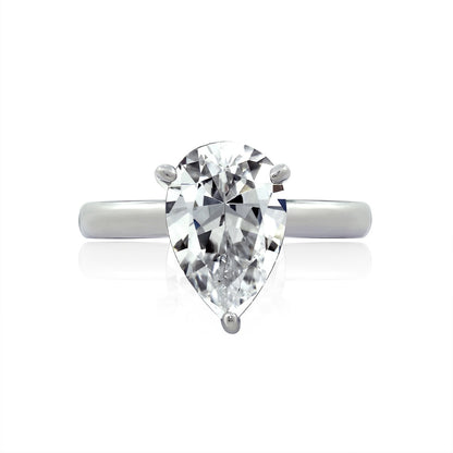 Solitaire Pear Cocktail Ring