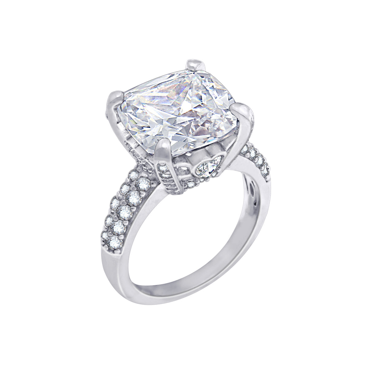 Fancy Gallery Cushion Cocktail Ring